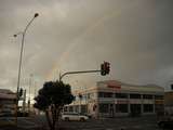 der Regenbogen zum Empfang in Neuseeland