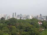 Skyline aus dem Fenster im 21. Stock