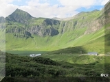 Cadagno-H&uuml;tte (rechts), Alpe di Piora und Lago di Cadagno