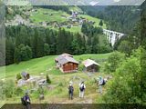 Blick vom Aussichtsturm aufs Langwieser Viadukt